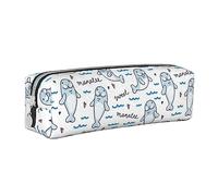 XUZHANG Patrón de océano Animal morsa, Estuche para lápices Estuche para lápices Estuche para lápices de Cuero portátil con Estuche para cosméticos con Cremallera