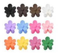 Xuzhengyang 12 pièces petites pinces à fleurs - Mini pinzas à cheveux antidérapantes pour cheveux épais ou fins, 1,33 pouces, accessoires de cheveux à tenue forte