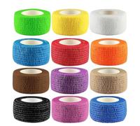 XUZOPIM 12 Rollos Banda Venda Cinta Tape 2,5 Cm X 4,5 M Venda Cohesiva Autoadhesivas Proteger Los Dedos Vendaje Cohesivo Venda Elastica Deportiva Bendaje Adhesiva Para Deportes Mano Brazo Pie