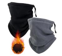 XUZOPIM 2 Piezas Braga Cuello Hombre Invierno Para Hombre Gruesa Calentador De Cuello De Polar Lana Calentar De Punto Bufanda Tubular Cuello Combina, Snood Bufanda Calentador Tubular Cuello