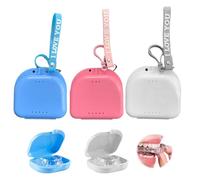 XUZOPIM 3 Piezas Caja Ferula Dental Caja Ortodoncia Caja De Baño Para Dentadura Postiza Caja Dentadura Postiza Para Proteger Los Dientes Con Agujeros De Ventilación Caja De Dentadura De Ortodoncia