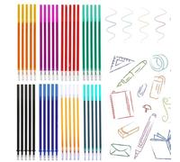 XUZOPIM 40 Piezas Recambio De Boligrafo Borrable, Para Bolígrafos Legami, Recambios Borrables Canetas De Colores, Punta De 0,5Mm, Altura 13 Cm, Tinta Térmica, 8 Colores