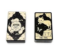 XUZOPIM Cartas Tarot Tarot Cartas Cartas Del Tarot Kitten Tarot Barajas De Tarot Clásicas Con Subtítulos En Inglés Para Principiantes