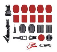 XUZOPIM Juego De 20 Piezas Accesorios Camara Deportiva, Soportes Adhesivos Curvos Y Planos Para Cámaras De Acción, Montaje Para Casco Y Otras Cámaras Deportivas, Fácil Instalación Y Retiro