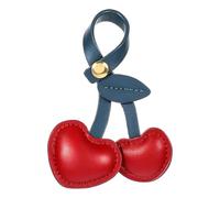 XUZOPIM Llavero De Cereza En Cuero Accesorio De Cuero Para Bolsos Y Llaves Accesorio De Cuero Accesorio De Moda Para Mujer Encanto De La Llave Del Coche Regalos De Cumpleaños Y Navidad Para Mujeres