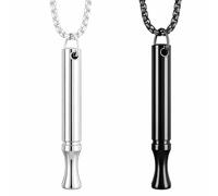 XUZOPIM Pack De 2 Herramientas Para Dejar De Fumar, Collar Contra La Ansiedad (Negro Y Acero)