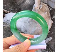 XUZWMAGZJ Pulsera para Mujer, Jade Bangle, Natural Grade A Jade Jade Bangle Bracelet, Sun Green Floating Flower Jade Bracelet, for Mother, for Friend, with Jewelry Box, 54-62mm,55mm,(55mm)