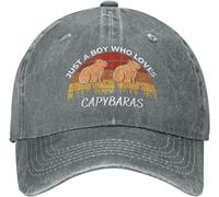 XVBCDFG Capybara Hat Hat Just A Boy Who Loves Capybaras Gorra para Hombres Gorras de béisbol Sombrero Ajustable
