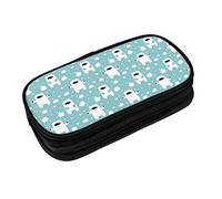 XVBCDFG Cute Pandas - Estuche para lápices de gran capacidad, con múltiples compartimentos, organizador de escritorio para escuela, oficina, hogar, M2 - Bonitos osos polares, Talla única, Estuche para