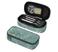 XVBCDFG Estuche grande con diseño de seta roja con compartimentos con cremallera, bolsa de papelería para niños, adolescentes, estudiantes, suministros escolares, Flores de almendro Van Gogh, Talla