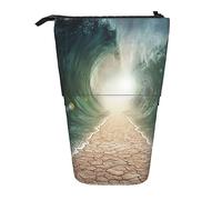 XVBCDFG Estuche para lápices con estampado de camino marino dividido, bolsa de lápices telescópica, bonita bolsa de lápices emergente, bolsa de cosméticos para mujeres y hombres, ver imagen, Talla