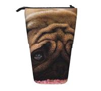 XVBCDFG Estuche para lápices con estampado de carlino de grito, bolsa de lápices telescópica, bonita bolsa de lápices emergente, bolsa de cosméticos para mujeres y hombres, ver imagen, Talla única,