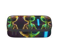 XVBCDFG Estuche para lápices con estampado de planeta alienígena, estuche para lápices de artistas, caja de marcadores de gran capacidad, perfecto para el trabajo y viajes, Como se muestra en la
