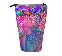 XVBCDFG Estuche telescópico para lápices, bolsa de lápices con estampado de cosas coloridas, bolsa de cosméticos con cremallera para hombres y mujeres, ver imagen, Talla única, Estuche para lápices