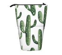 XVBCDFG Estuche telescópico para lápices con estampado de cactus del suroeste, bolsa telescópica para bolígrafos, bolsa de lápices de pie con cremallera, ver imagen, Talla única, Estuche para lápices