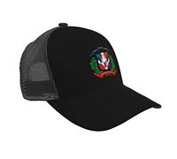 XVBCDFG Gorra de béisbol de la República Dominicana transpirable con ala curvada de malla, visera para el sol, sombrero hip-hop ajustable, Como se muestra en la imagen, Talla única