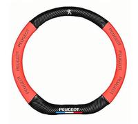 XVBFSC Funda de Volante para Peugeot 3008 I 2009-2013, Antideslizante y Ajuste Seguro Protector de Volante para Todo Tiempo Accesorio Coche,Red-Type D