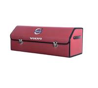 XVBFSC Organizador de Maletero Coche para Volvo V40 Cross Country 2015-2016, Bolsa de Almacenamiento Impermeable Ajustable para SUV Familiar Viajes O Camping,Wine Red-L