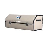 XVBFSC Organizador de Maletero Coche para Volvo V40 Cross Country 2015-2016, Bolsa de Almacenamiento Impermeable Ajustable para SUV Familiar Viajes O Camping,Beige-L