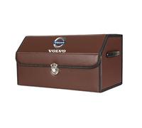 XVBFSC Organizador de Maletero Coche para Volvo V40 Cross Country 2015-2016, Bolsa de Almacenamiento Impermeable Ajustable para SUV Familiar Viajes O Camping,Brown-M