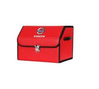XVBFSC Organizador de Maletero Coche para Volvo V40 V50 V60 V70 V90 Cross Country Rdesign, Bolsa de Almacenamiento Impermeable Ajustable para SUV Familiar Viajes O Camping,Red-S