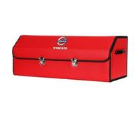 XVBFSC Organizador de Maletero Coche para Volvo V40 V50 V60 V70 V90 Cross Country Rdesign, Bolsa de Almacenamiento Impermeable Ajustable para SUV Familiar Viajes O Camping,Red-L