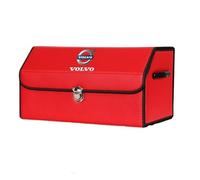XVBFSC Organizador de Maletero Coche para Volvo V40 V50 V60 V70 V90 Cross Country Rdesign, Bolsa de Almacenamiento Impermeable Ajustable para SUV Familiar Viajes O Camping,Red-M