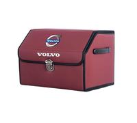 XVBFSC Organizador de Maletero Coche para Volvo V40 V50 V60 V70 V90 Cross Country Rdesign, Bolsa de Almacenamiento Impermeable Ajustable para SUV Familiar Viajes O Camping,Wine Red-S