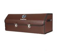 XVBFSC Organizador de Maletero Coche para Volvo V90 Cross Country 2018, Bolsa de Almacenamiento Impermeable Ajustable para SUV Familiar Viajes O Camping,Brown-L