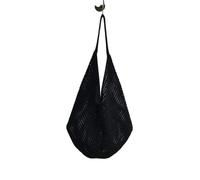 XVDRFSD Bolso Paja Mujer Bolso de mano de verano de gran capacidad con tejido perezoso for una sola persona, bolso de playa, bolso de algodón estilo Dumpling Ape(Black)