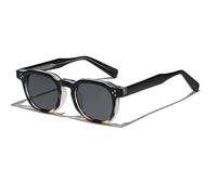 XVDRFSD Gafas De Sol Mujer Gafas de sol de moda Marco pequeño Gafas de sol cuadradas Mujeres Viajes Fiesta Negocios(C04 Black Gray)