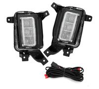 XVGUOYAN Conjunto faros antiniebla Para GMC Terrain 2016-2017 Parachoques Delantero DRL Faros Antiniebla Cubiert Marco Cable Kit Faros Antiniebla