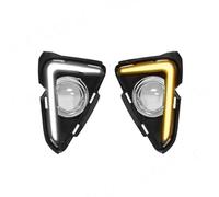 XVGUOYAN Conjunto faros antiniebla Para Toyota Para RAV4 2016 2017 2018 DRL Luces Circulación Diurna Señal Giro Faro Antiniebla Bisel Moldura Cromada