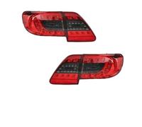 XVGUOYAN Para Toyota Para Corolla 2011-2013 Conjunto De Luces Traseras De Alta Configuración Luces Antiniebla, Freno Y Señal De Giro. Piloto Trasero Automóvil Asamblea(Red black one set)