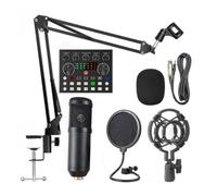 XVHOAB Condensador BM800 Kit de micrófono V8 Tarjeta de Sonido Condensador de micrófono Conjunto de Tarjeta de Sonido V8