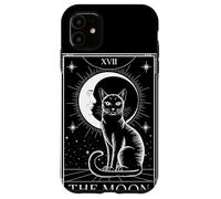 XVII The Moon Carta Tarot Gato Luna Místico Astrología Carcasa para iPhone 11