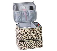 Xvilmaun Bolsa para Esmalte de uñas, Estuche Organizador para Esmalte de uñas - Estuche de Transporte para Esmalte de uñas de Doble Capa con asa,Estuche para secador de uñas, Capacidad para 30