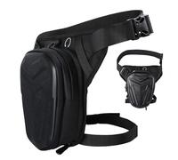 Xvilmaun Bolsa para piernas con correa para la pierna, impermeable y rígida, bolsillo multifuncional para la pierna, almacenamiento de teléfono móvil, bolso para cinturón de motocicleta,