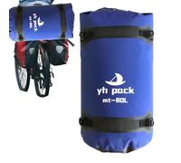 Xvilmaun Bolsa seca para moto, impermeable, 40 l, bolsa seca para camping, bolsas de viaje secas, mochila de viaje de gran capacidad para bicicleta de carretera y bicicleta eléctrica, 80 Azul, ver