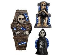 Xvilmaun Difusor de clip de ventilación de coche, clip de ventilación de aire, clip de perfume de calavera | Ambientador de resina para coche, camión, caravana