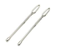 Xvilmaun Enhebrador de cordón, herramienta de enhebrador, juego de enhebrador de 2 piezas para cordones elásticos, agujas de pasar, accesorios de punto, herramientas de costura multifuncionales para