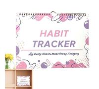 Xvilmaun Habit Tracker - Agenda de seguimiento motivacional de Habit: objetivos para escribir, seguimiento de hábitos, 12 meses sin fecha diaria, semanal y mensual