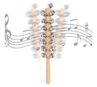 Xvilmaun Jingle Bell Stick - Instrumento musical de mano de 11.8 pulgadas - Cascabeles de mano con mango de madera para niños, para aula, clase preescolar, educación temprana