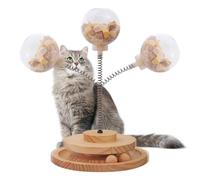 Xvilmaun Juguete alimentador de gatos, Cat Feeder Ball Juego interactivo para tu gato, Cat Kitten Spring Ball Kitty Toys Pet Puzzle Suministros Dispensación de alimentos Regalo de cumpleaños Tentación
