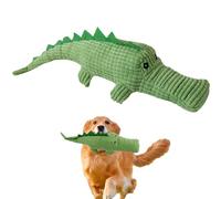 Xvilmaun Juguete masticable de cocodrilo para perros, juguete de peluche para perros, juguete interactivo para morder y crujir para cachorros, resistente al desgaste, generador de ruido,