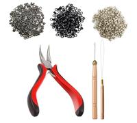 Xvilmaun Kits de Extensiones de Cabello para Principiantes,Herramienta de Extensiones Capilares para Mujeres - Suministros De Peluquería Para El Hogar Para Mujeres Niñas Baile Boda Fiesta Y Citas
