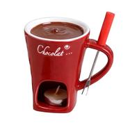 Xvilmaun Taza De Fondue - Olla Cerámica para Derretir Chocolate | Juego de Tazas Personales para Fondue,para Mariscos Aperitivos Postres Salsas Dulces Pan Noches De Cita Cumpleaños Bodas Fiestas