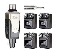 Xvive U4R4 Wireless In Ear Monitor, Sistema inalámbrico Profesional para monitorización de Auriculares in-Ear, Compuesto por 1 emisor y 4 Receptor