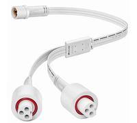 Xvolt Y-Splitter - Extensión permanente de luces para exteriores, 1 macho a 2 hembra, kit de empalme de 3 pines, conector de cable compatible con luces Govee para exteriores, 2 modelos de la serie