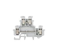 XVPTGKY MBKKB2.5 - 10 conectores universales de doble nivel, conector de cable conector de conductor, riel DIN, bloque de terminales MBKKB 2.5 (gris)